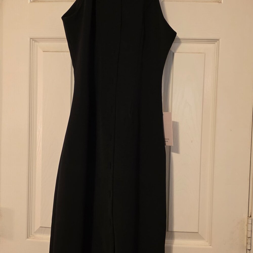 Odd Muse Collar Black Maxi Dress - Picture 8 of 8